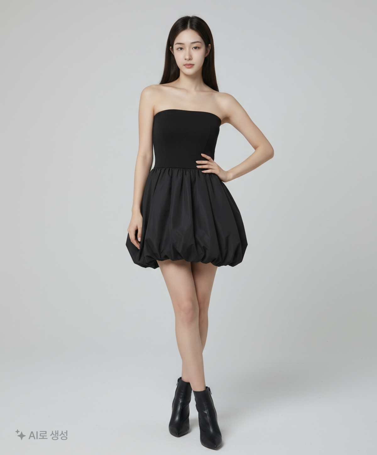 아모멘토(AMOMENTO) BANDING VOLUME SKIRT_BLACK ONE