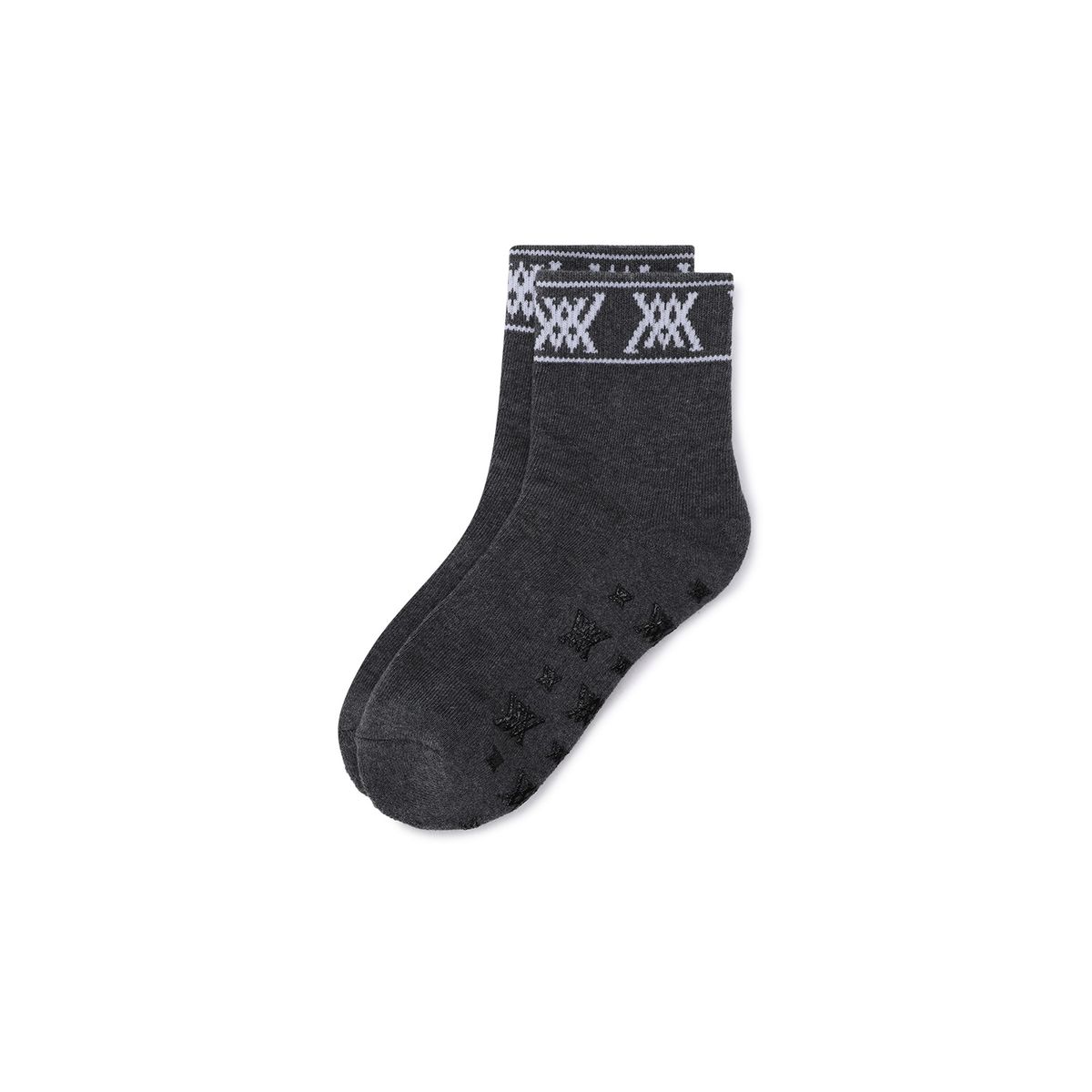 어뉴골프(ANEW GOLF) WOMEN STRIPE LOGO MIDDLE SOCKS_DG