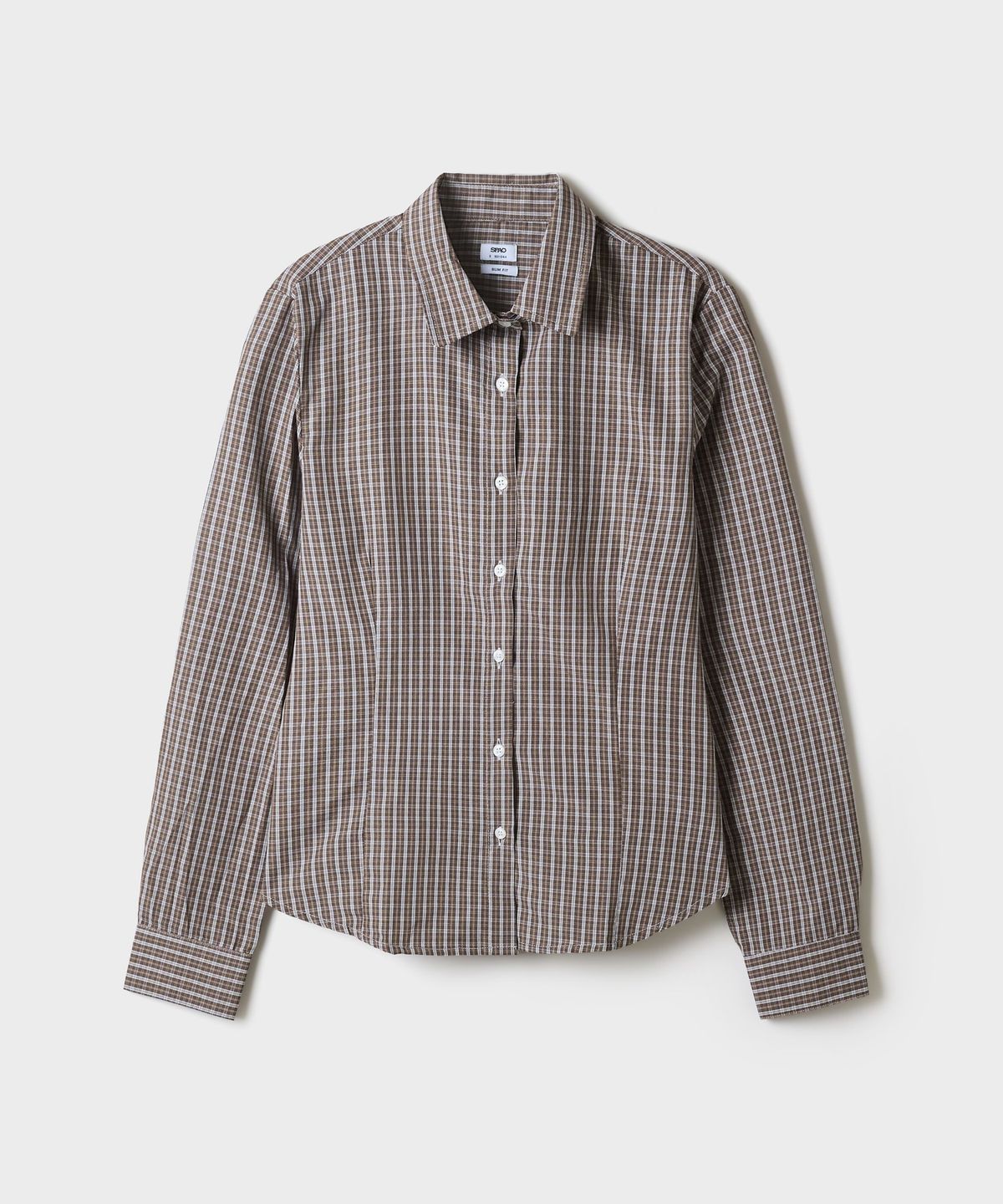 스파오(SPAO) 여성 슬림핏 체크 셔츠_SPYCG49W02