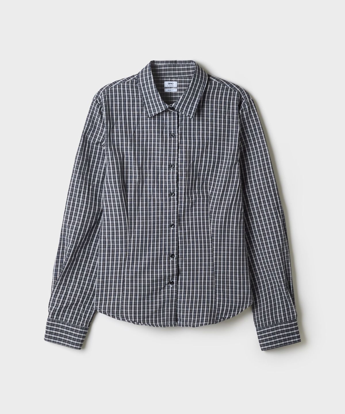 스파오(SPAO) 여성 슬림핏 체크 셔츠_SPYCG49W02