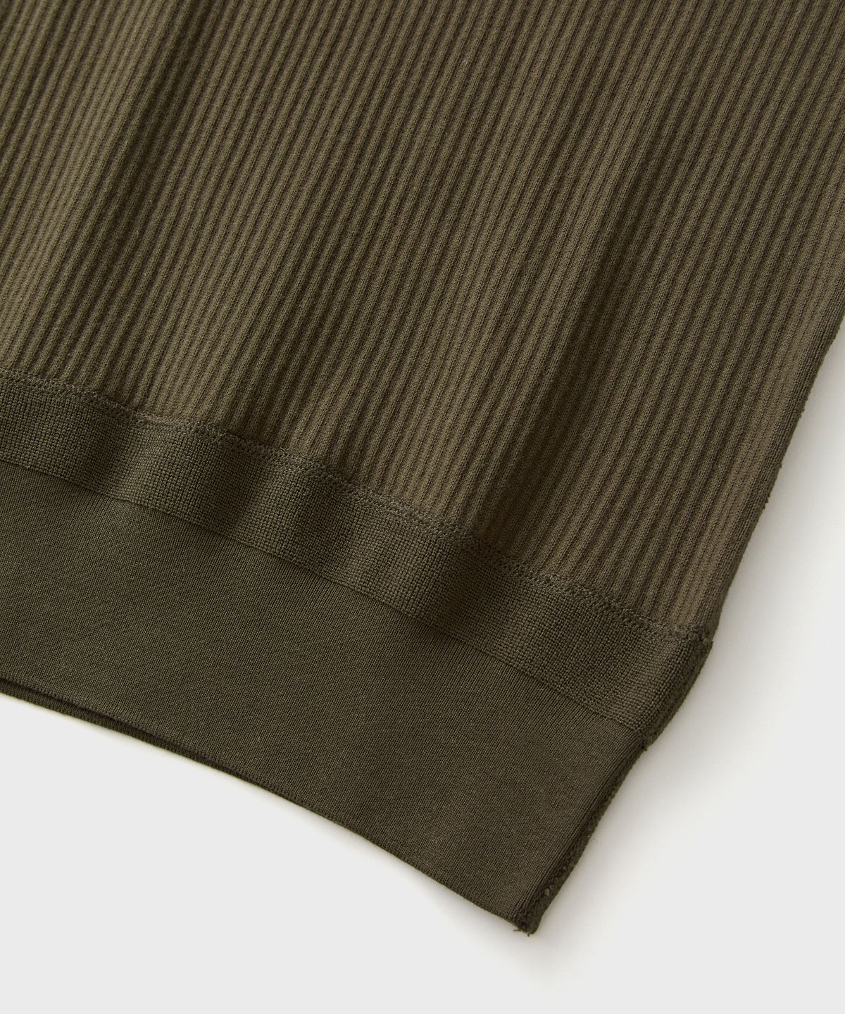 브론슨(BRONSON) Ribbed Long Sleeve Henley Shirt Olive Brown