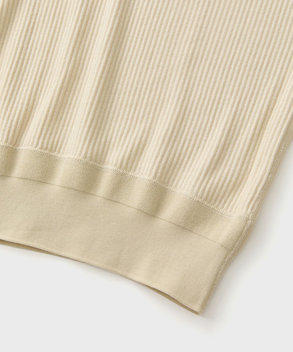 브론슨(BRONSON) Ribbed Long Sleeve Henley Shirt Apricot