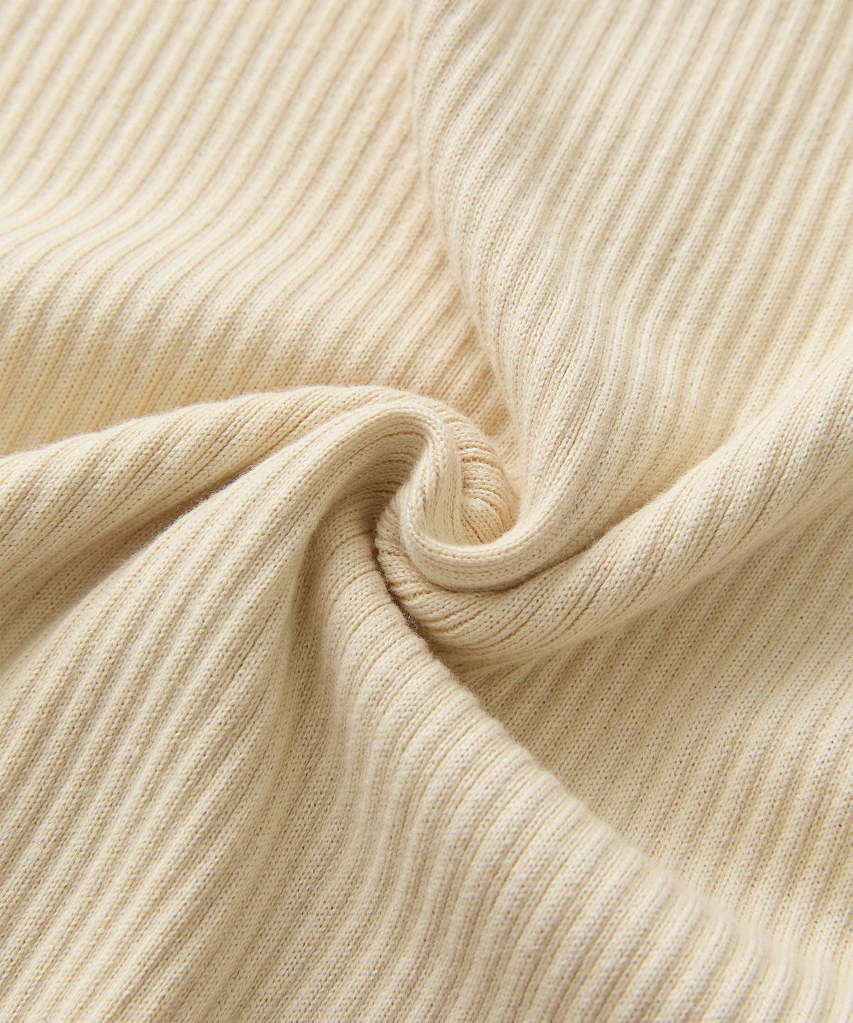 브론슨(BRONSON) Ribbed Long Sleeve Henley Shirt Apricot