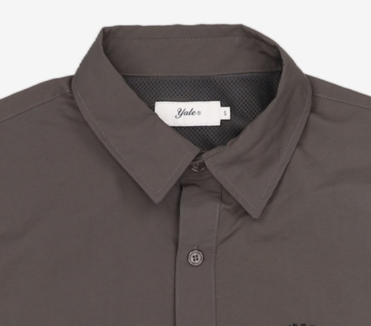 예일(YALE) NYLON  COACH SHIRT CHARCOAL S
