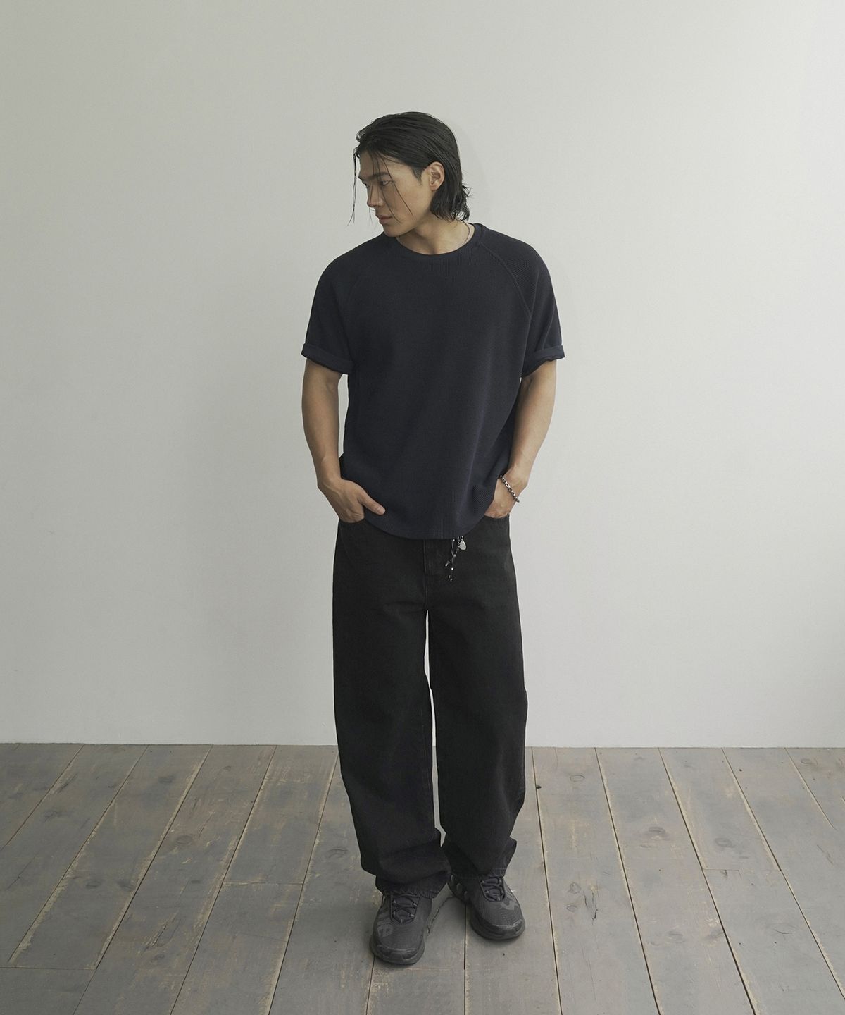 시도(SIIIIDO) COMMODUS HALF T SHIRT(NAVY)