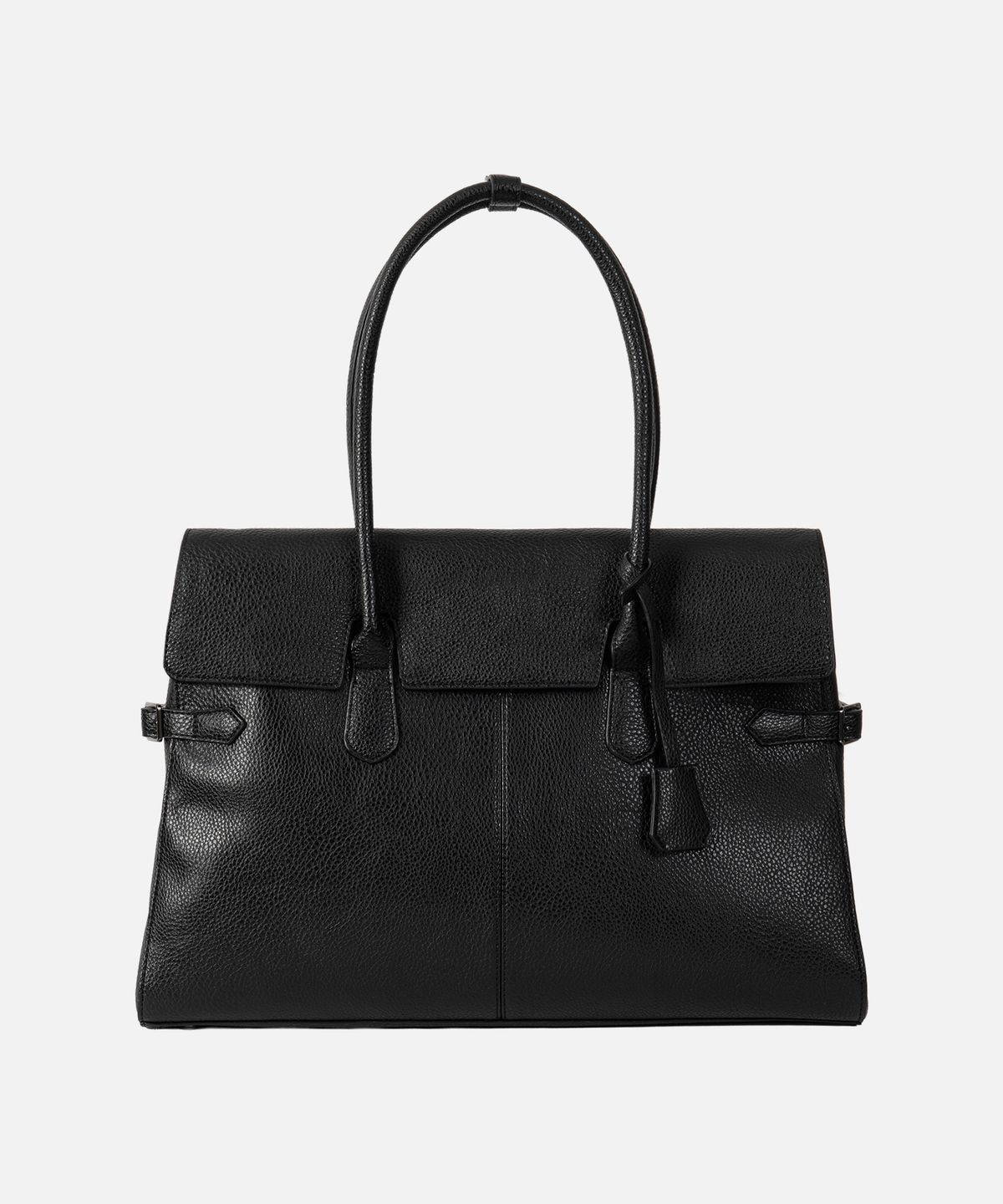 드로우핏(DRAW FIT) 테오 그레인 레더 크로스 토트백 [BLACK]
