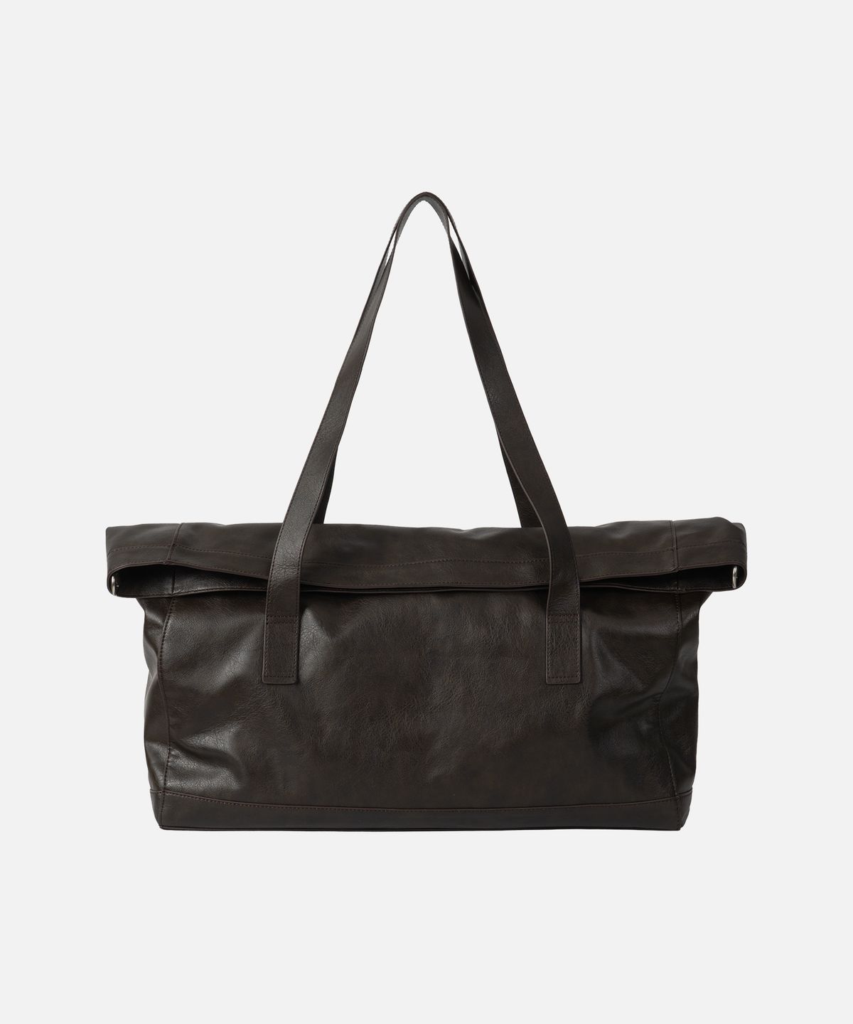 드로우핏(DRAW FIT) 워싱 레더 폴딩 토트백 [WASHED BROWN]