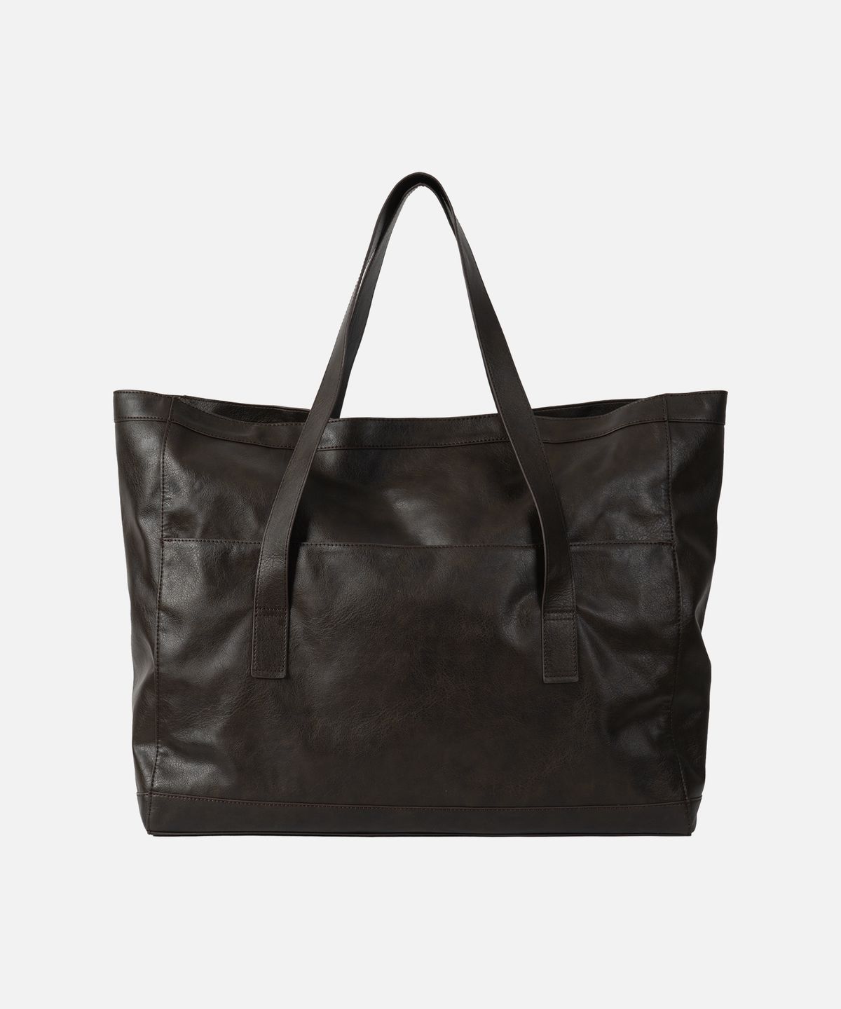 드로우핏(DRAW FIT) 워싱 레더 폴딩 토트백 [WASHED BROWN]