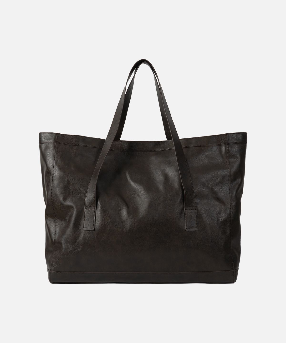 드로우핏(DRAW FIT) 워싱 레더 폴딩 토트백 [WASHED BROWN]