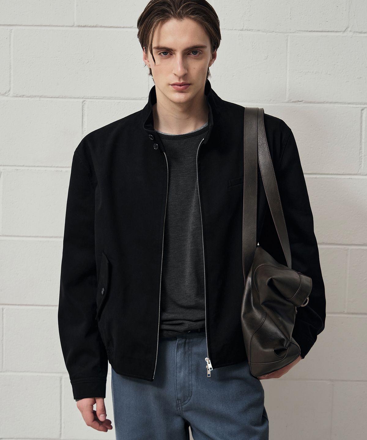 드로우핏(DRAW FIT) 워싱 레더 폴딩 토트백 [WASHED BROWN]