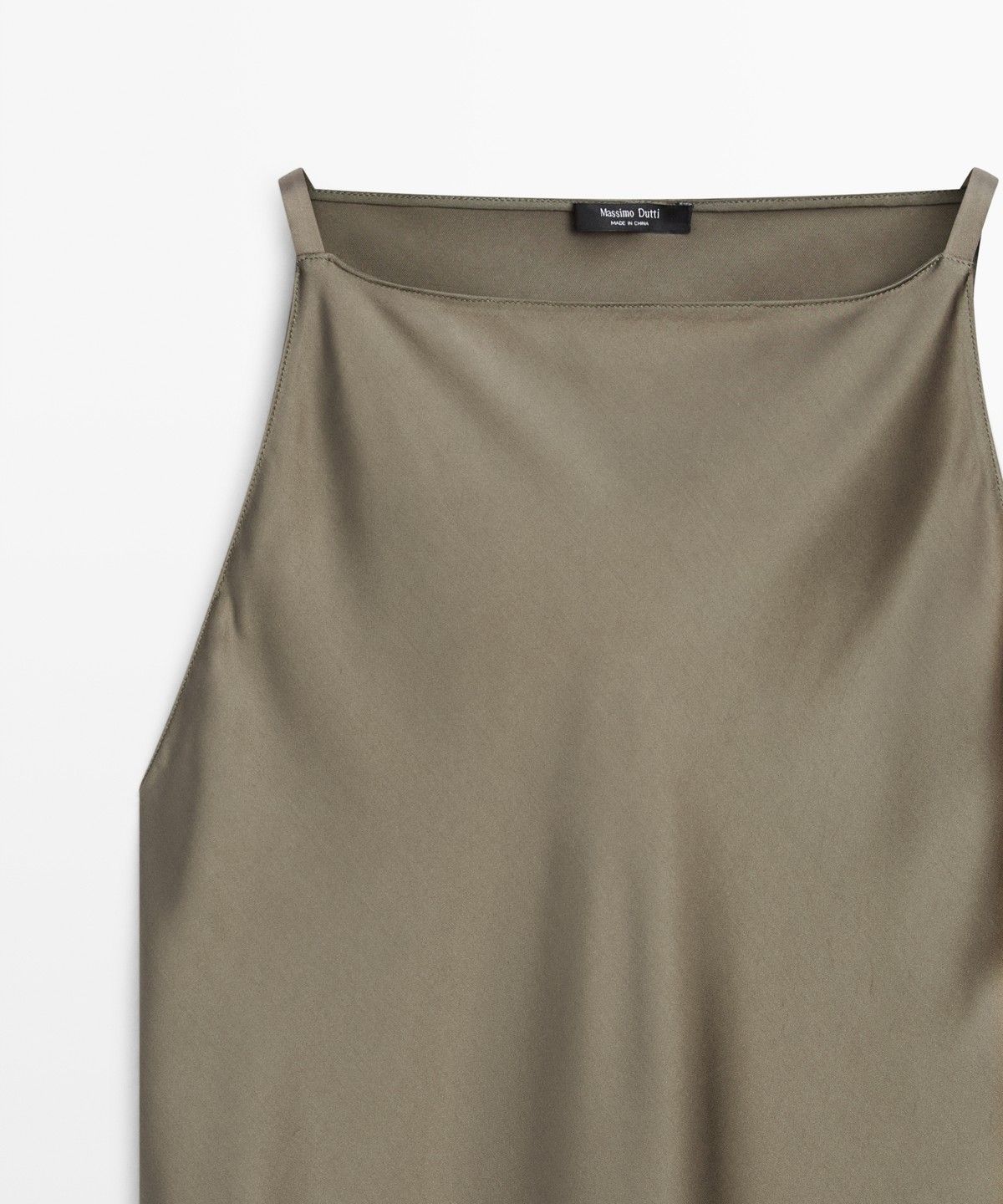 마시모두띠(MASSIMO DUTTI) 플루이드 새틴 미디 원피스