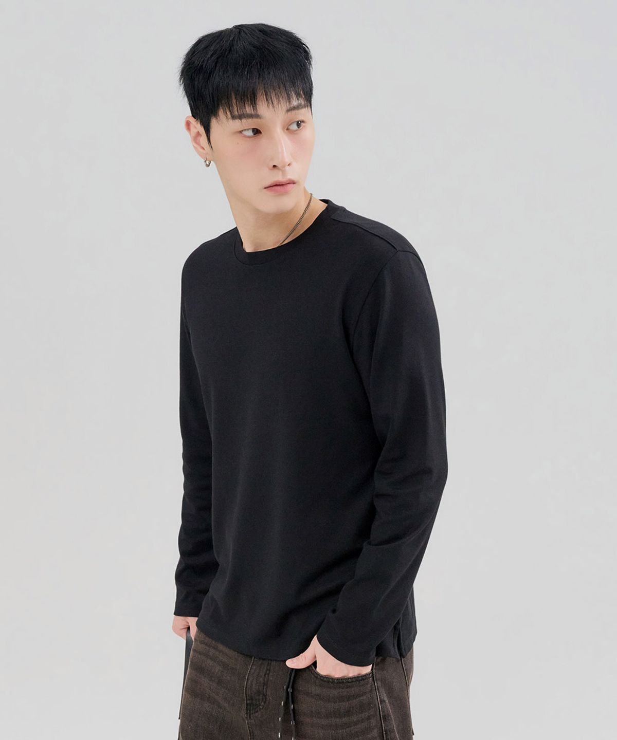 체이스컬트(CHASECULT) 남성 에센셜 긴팔 티셔츠-FEZK5101B03