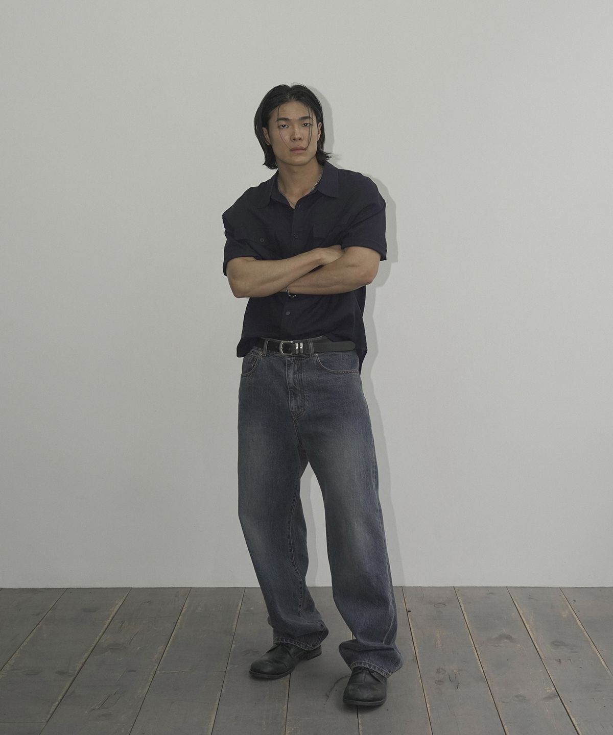시도(SIIIIDO) SENATOR HALF SHIRT(NAVY)