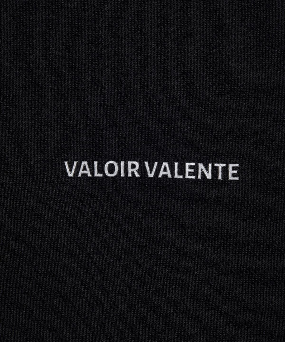 발루아발렌테(VALOIR VALENTE) 로고 후드티 블랙