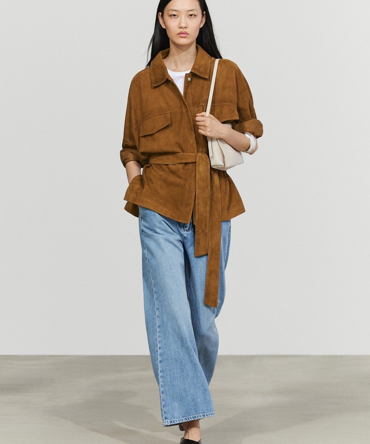 마시모두띠(MASSIMO DUTTI) 스웨이드 레더 자켓