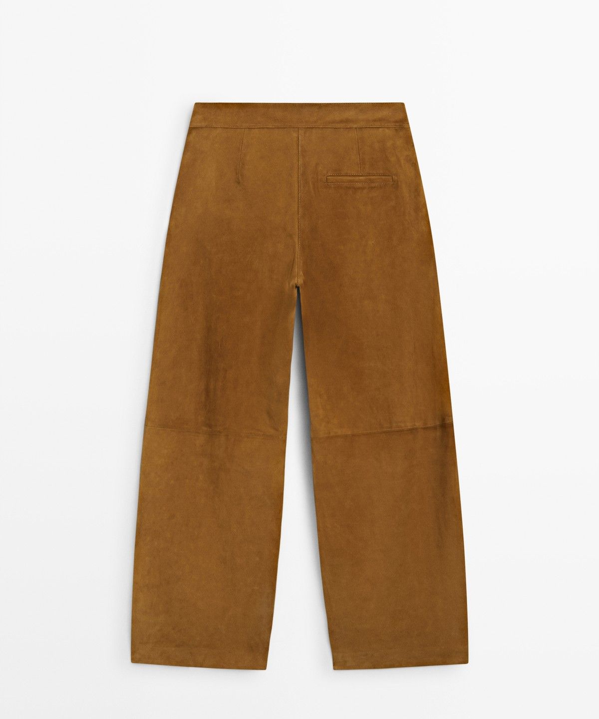 마시모두띠(MASSIMO DUTTI) 스웨이드 염소 가죽 배럴핏 팬츠