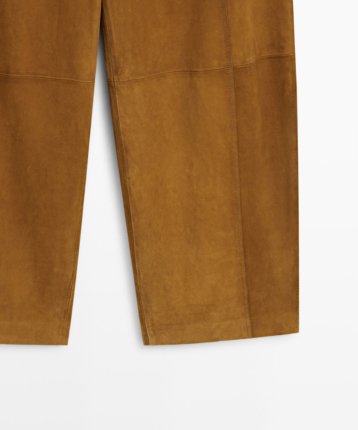마시모두띠(MASSIMO DUTTI) 스웨이드 염소 가죽 배럴핏 팬츠