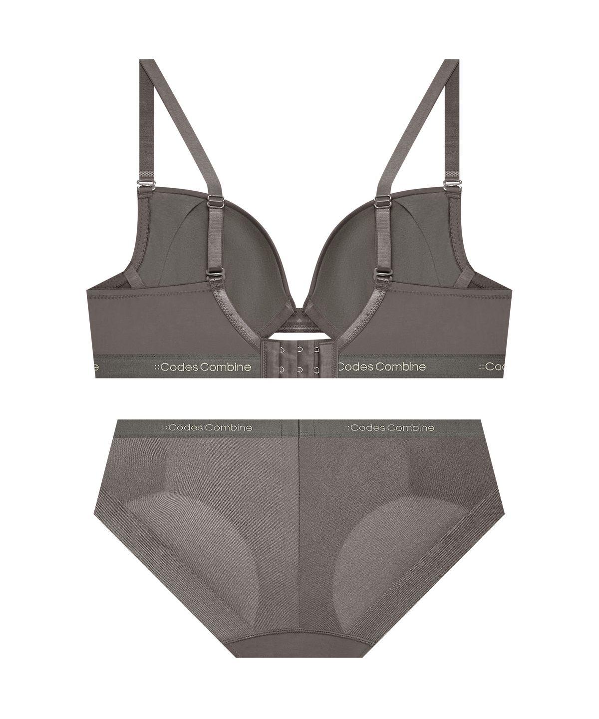 코데즈컴바인 이너웨어(CODES COMBINE INNERWEAR) 에센셜 컴포트 브라 햄팬티 세트_애쉬카키