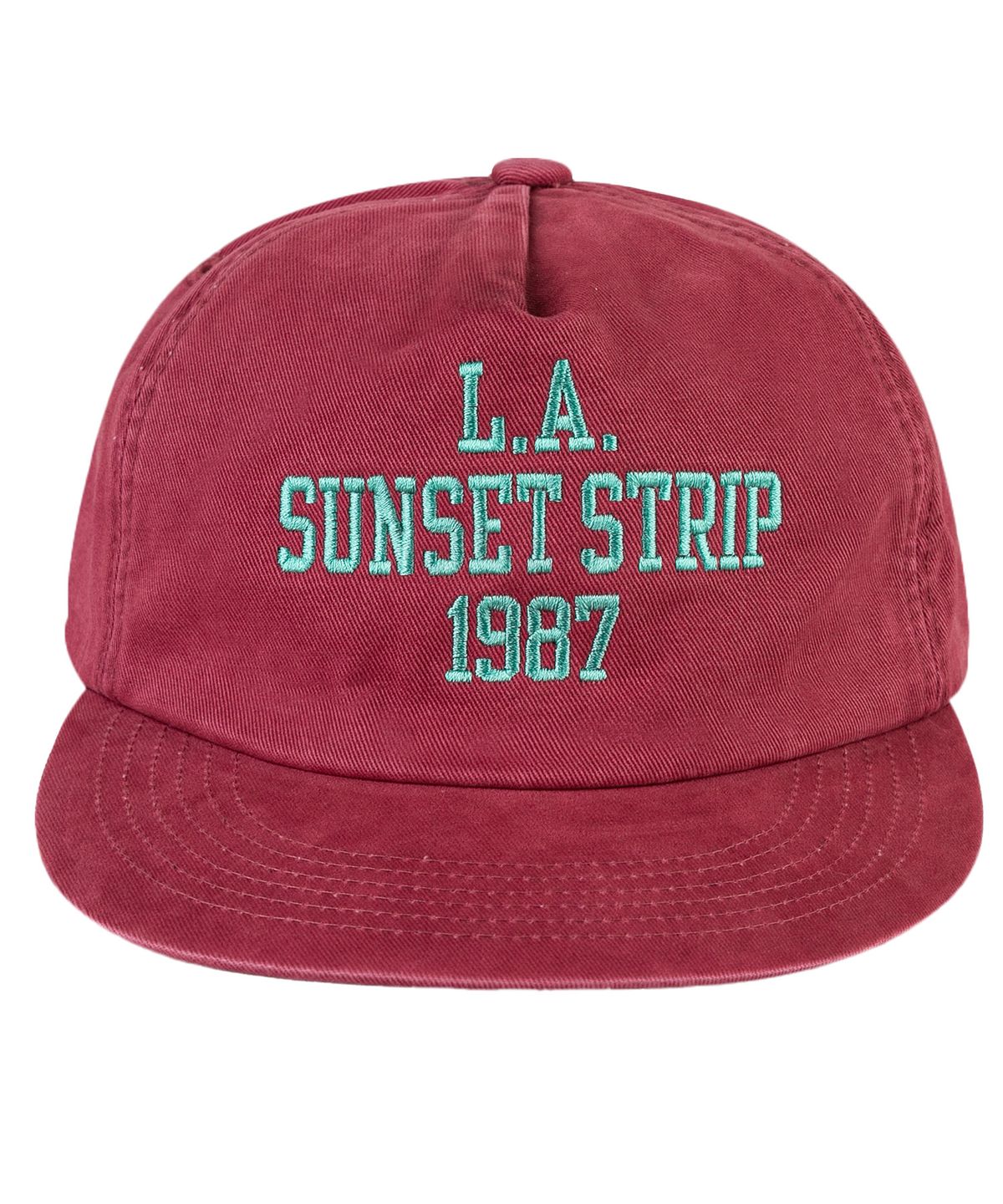 윅(WICK) SUNSET STRIP 1987 5패널 카치온 플랫 볼캡-핑크