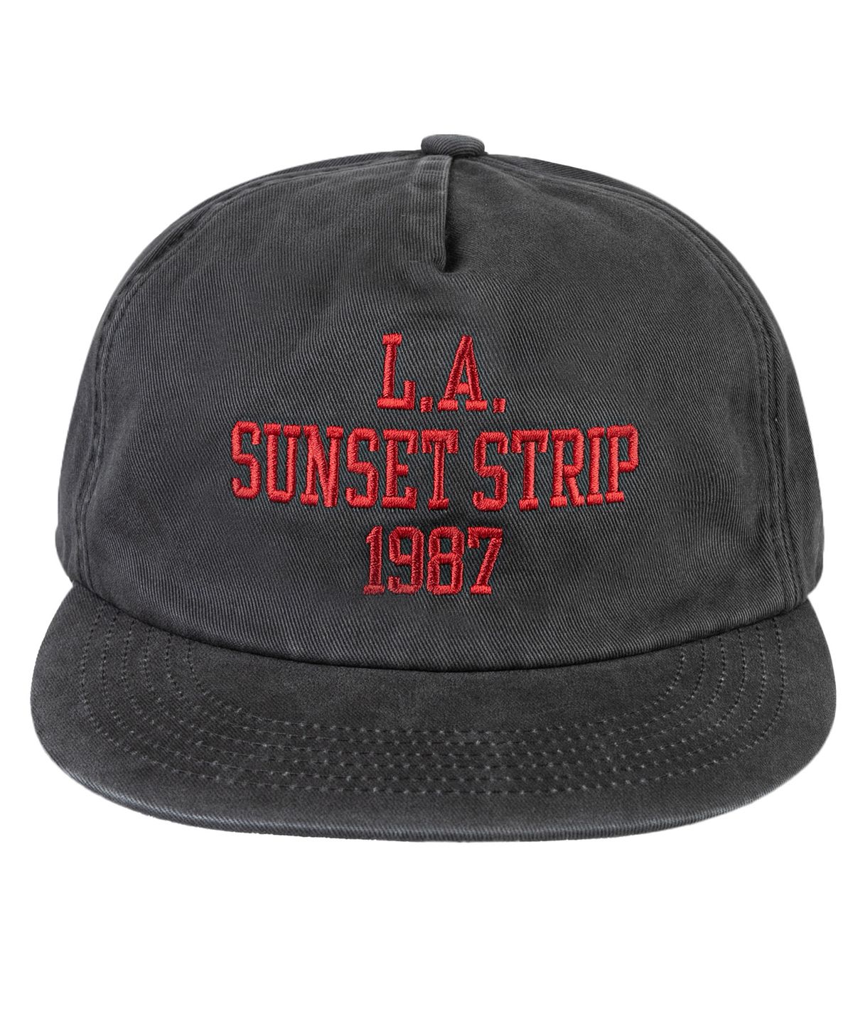 윅(WICK) SUNSET STRIP 1987 5패널 카치온 플랫 볼캡-차콜