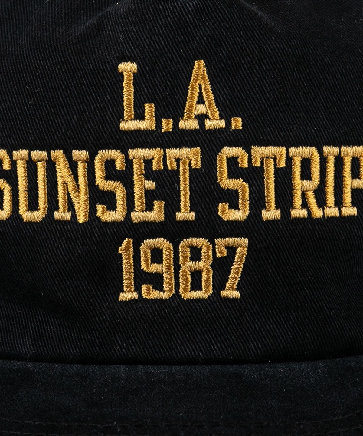 윅(WICK) SUNSET STRIP 1987 5패널 카치온 플랫 볼캡-블랙