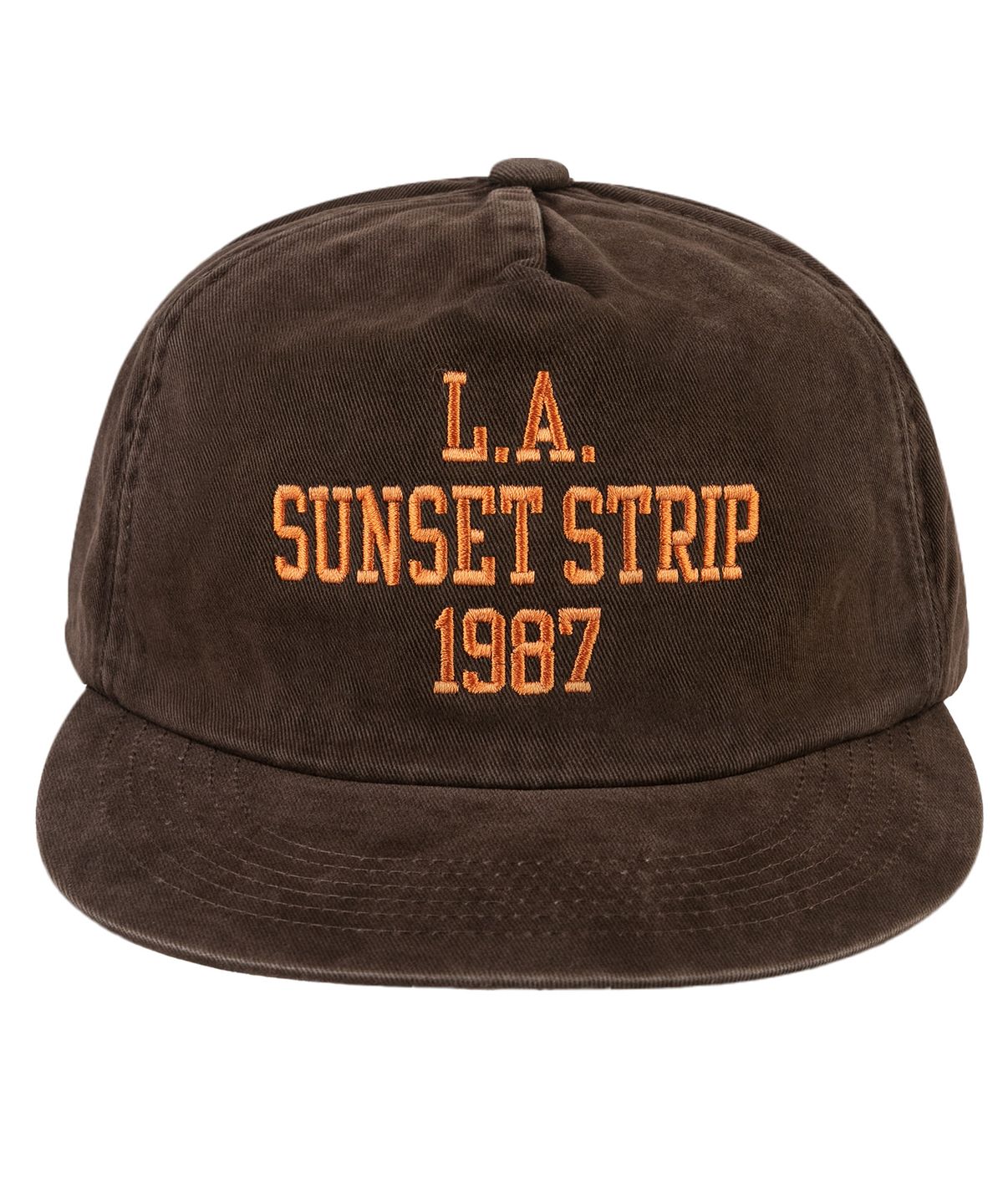 윅(WICK) SUNSET STRIP 1987 5패널 카치온 플랫 볼캡-브라운