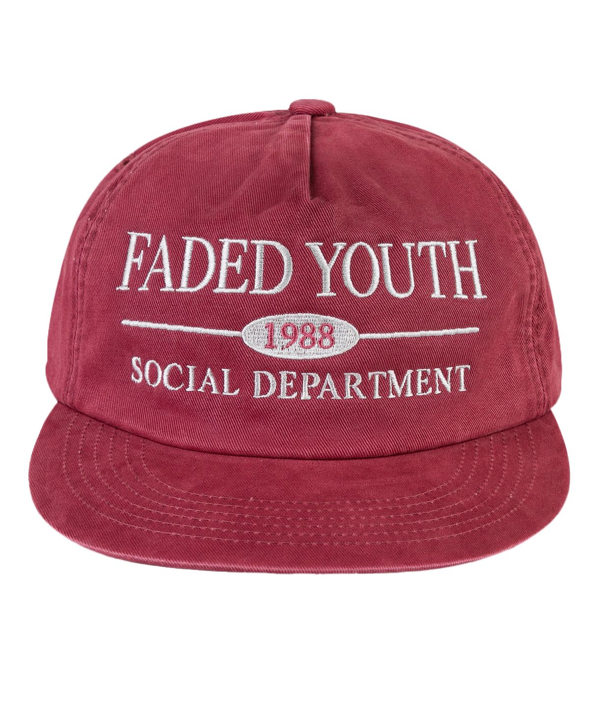 윅(WICK) FADED YOUTH 5패널 카치온 플랫 볼캡-핑크