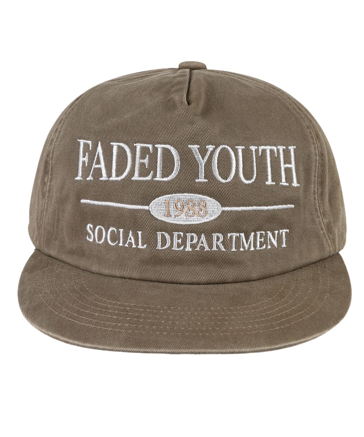 윅(WICK) FADED YOUTH 5패널 카치온 플랫 볼캡-베이지