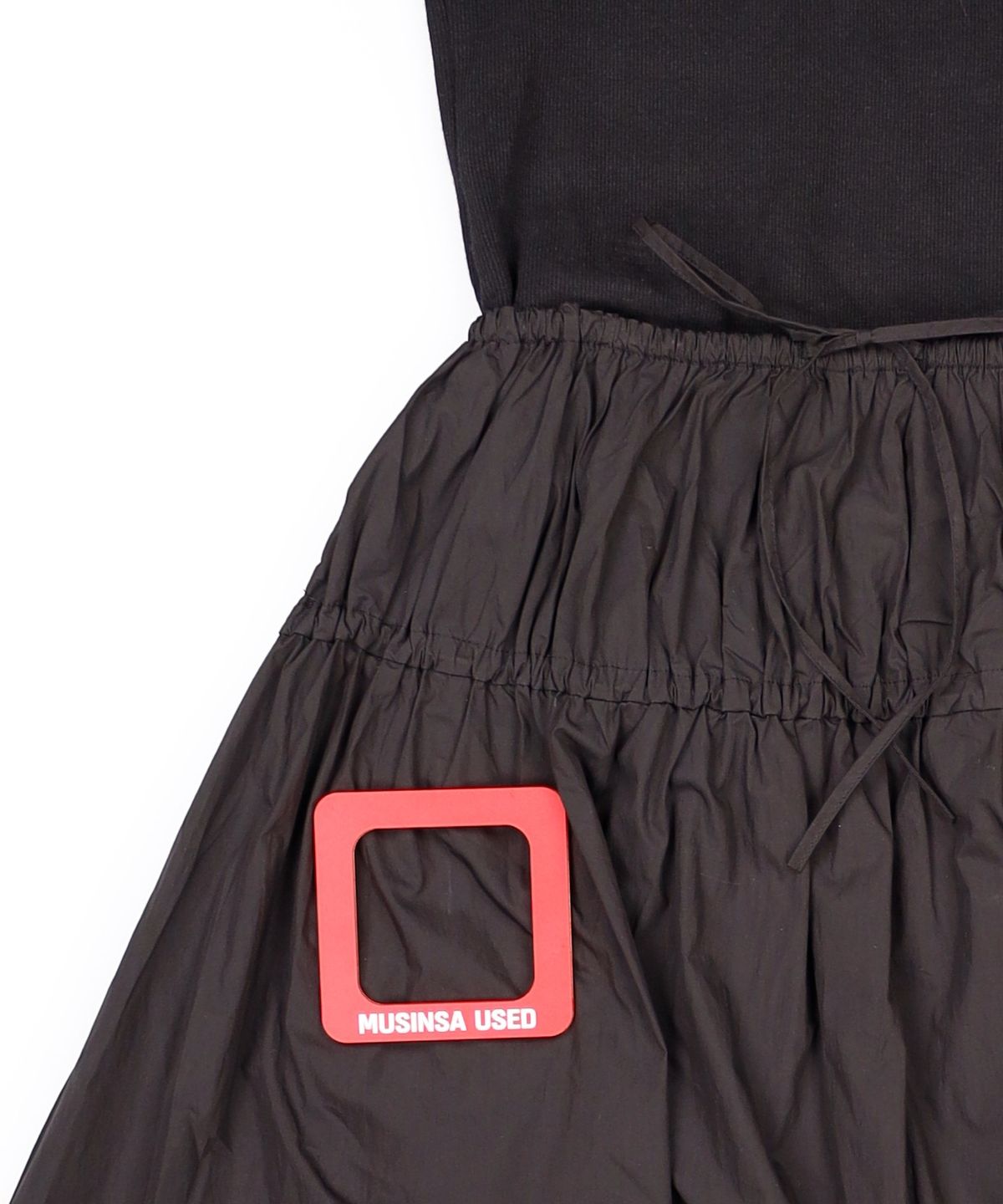 르(LE) jersey contrast tiered ops (black) FREE