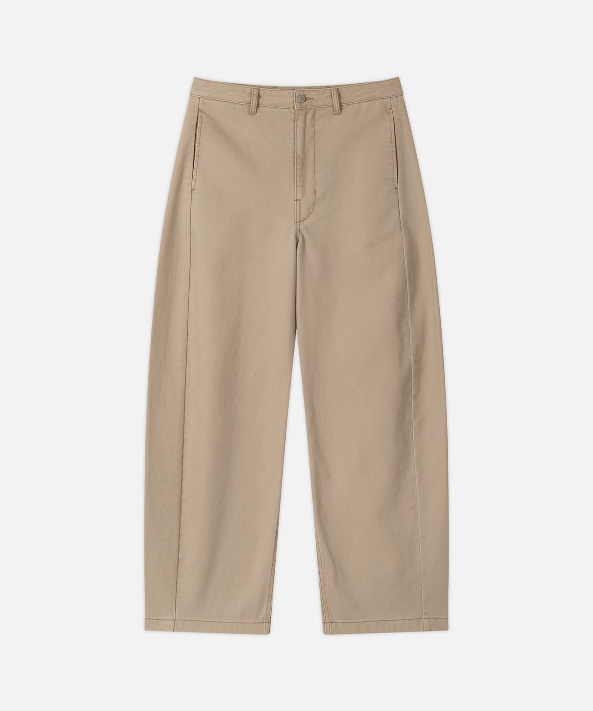 드로우핏(DRAW FIT) 커브드 코튼 워싱 팬츠 [BEIGE]