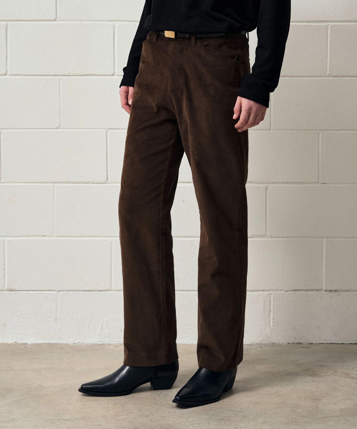 드로우핏(DRAW FIT) 베이커 코듀로이 레귤러 스트레이트 팬츠 [BLACK]