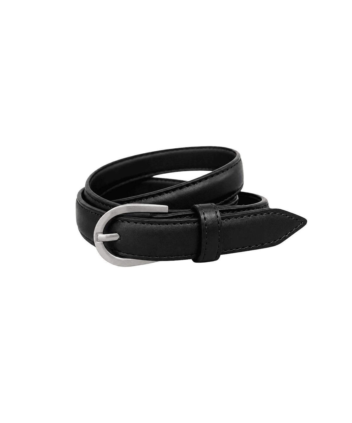 슬로우롤리(SLOWLOLLI) Basic slim leather belt_2 Colors