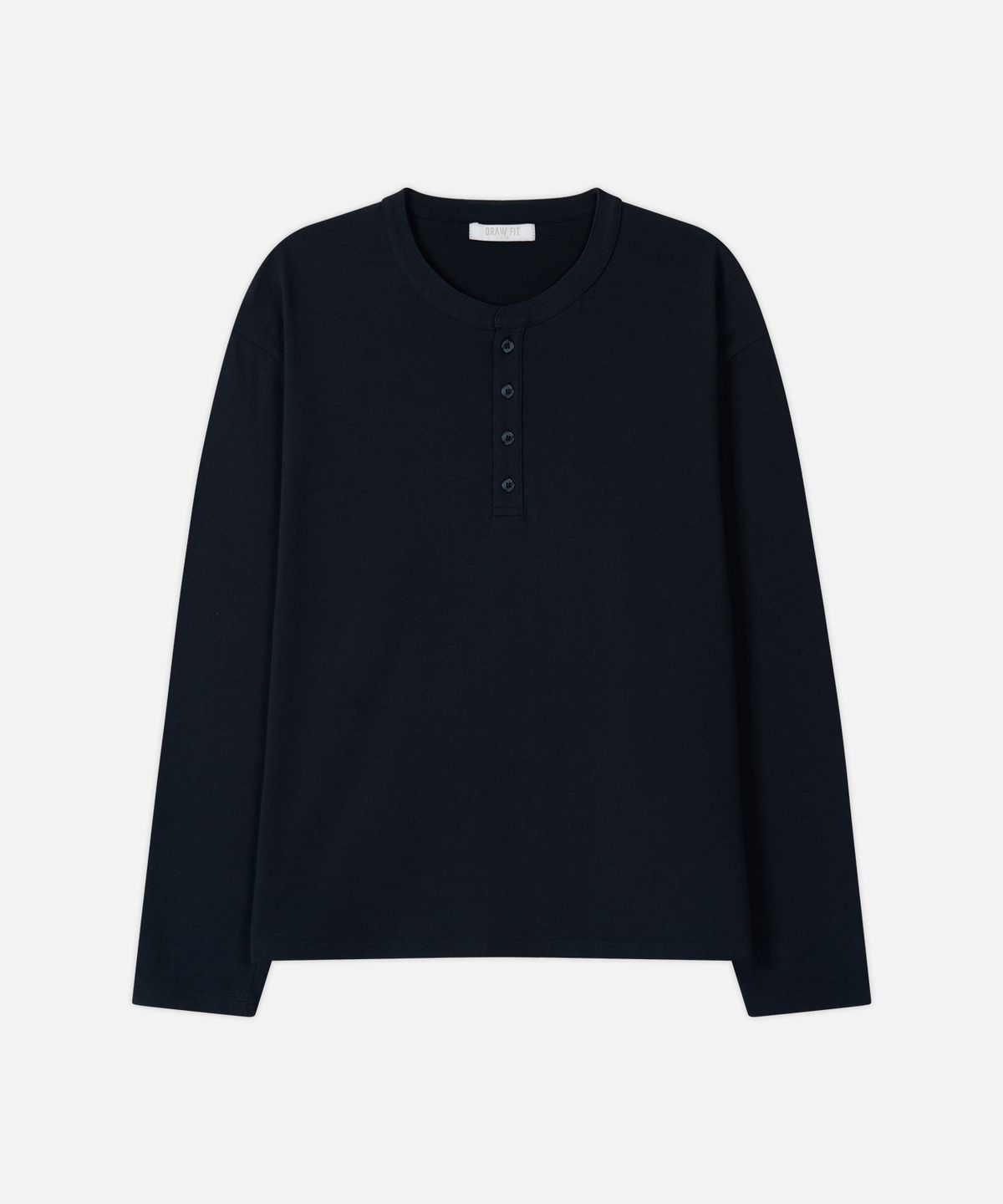 드로우핏(DRAW FIT) 코튼 헨리넥 롱슬리브 티셔츠 [3color]