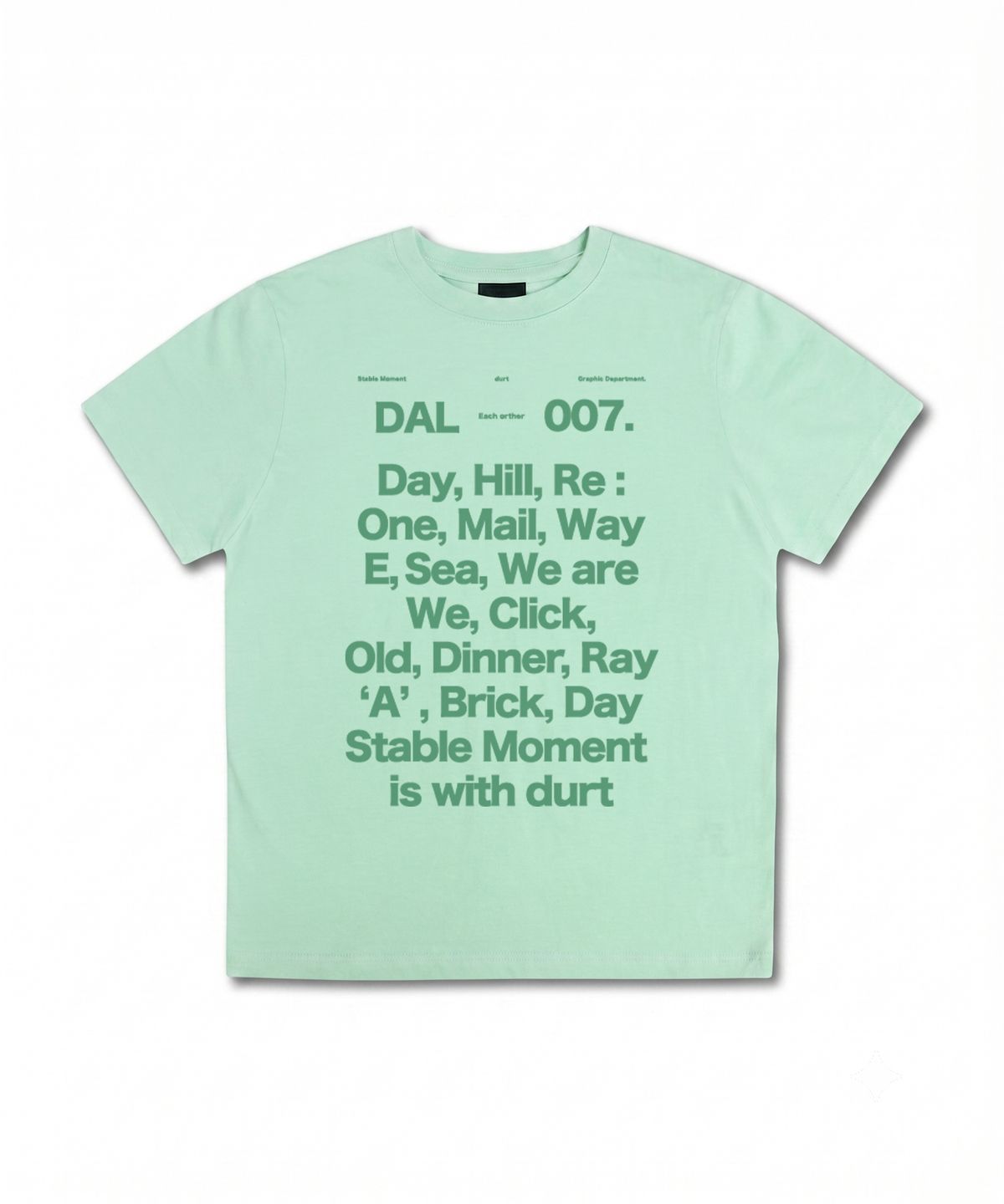 더트(DURT) OUR DAILY CROP TEE (MINT)