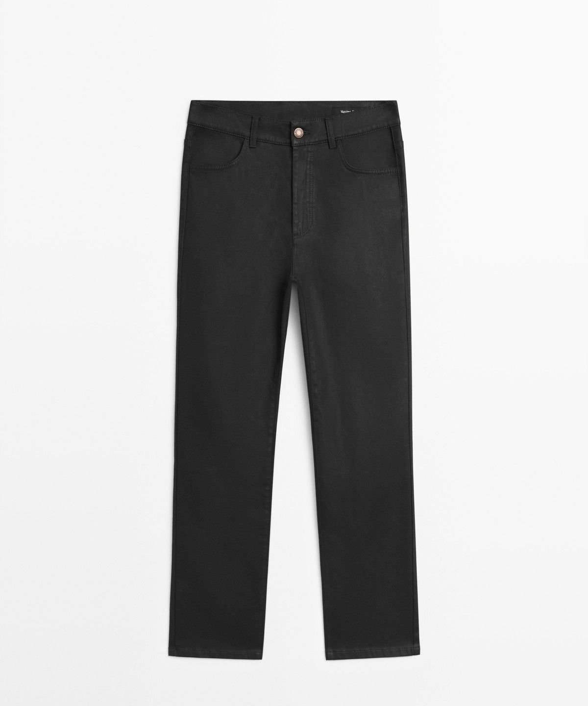 마시모두띠(MASSIMO DUTTI) 왁스 코팅 스트레이트 핏 팬츠