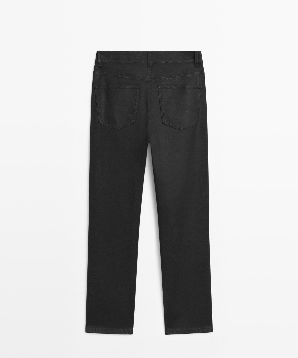 마시모두띠(MASSIMO DUTTI) 왁스 코팅 스트레이트 핏 팬츠