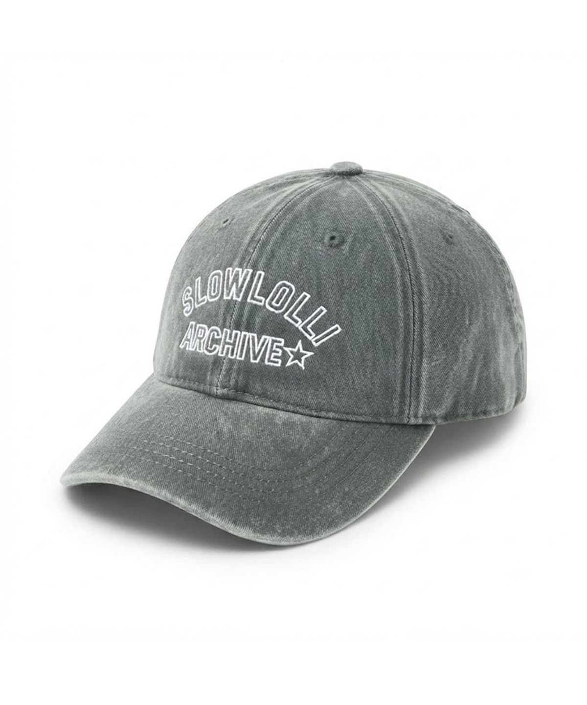 슬로우롤리(SLOWLOLLI) Vintage logo ball cap_4 Colors