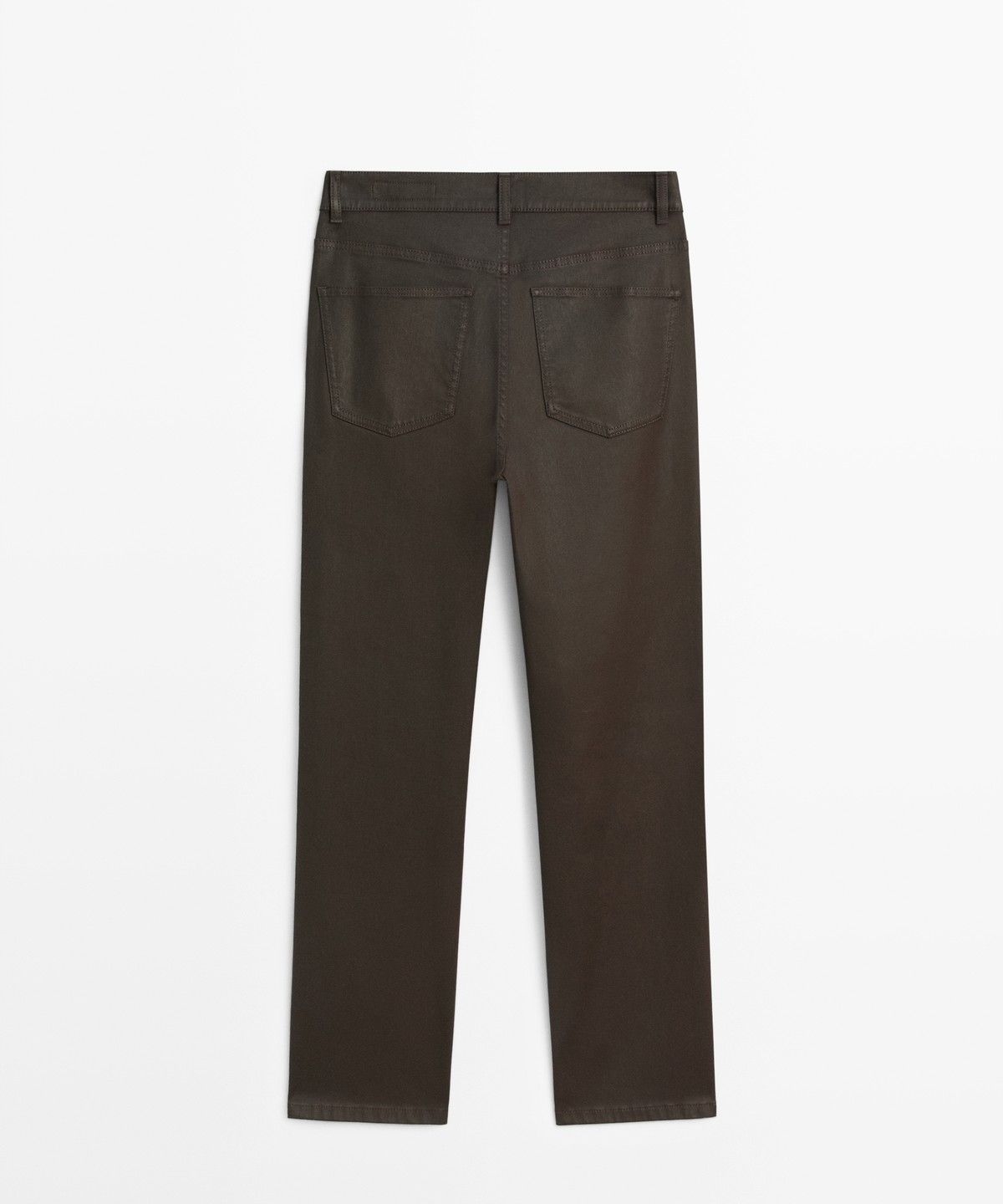 마시모두띠(MASSIMO DUTTI) 왁스 코팅 스트레이트 핏 팬츠