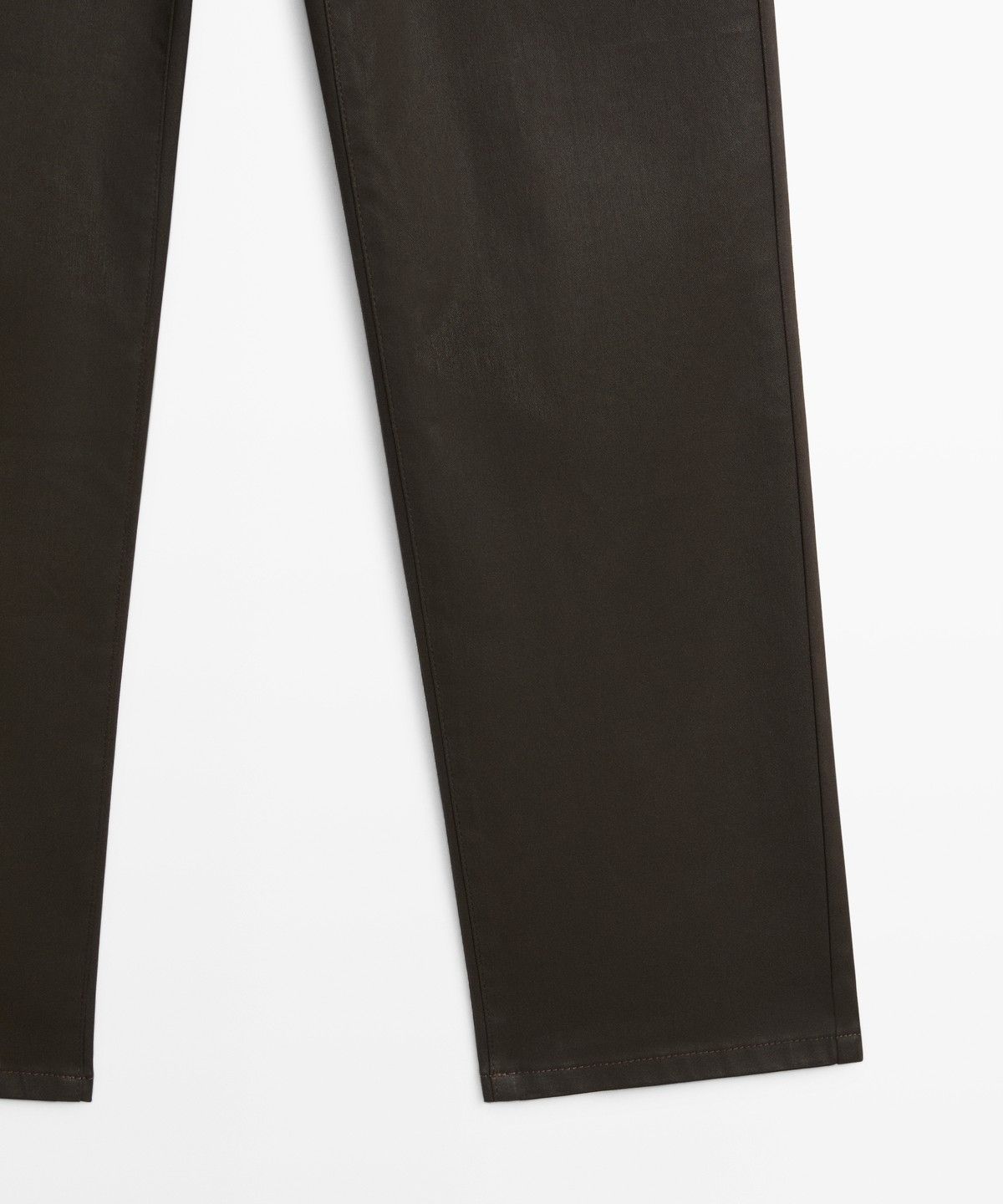 마시모두띠(MASSIMO DUTTI) 왁스 코팅 스트레이트 핏 팬츠