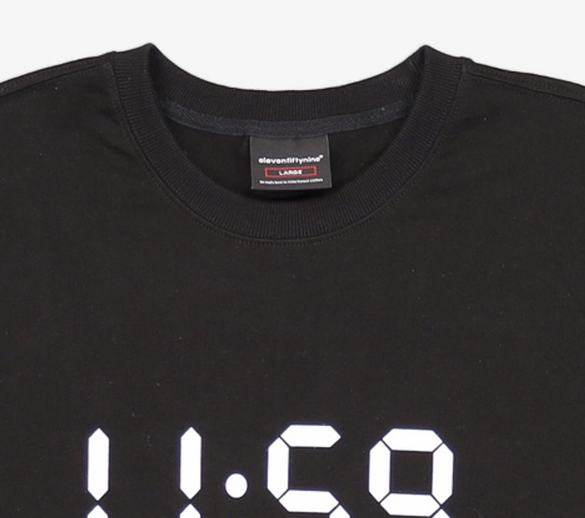 일레븐피프티나인(ELEVENFIFTYNINE) [1159] BASIC OVER FIT T-SHIRTS (BLACK) [ETS001H23BK] L