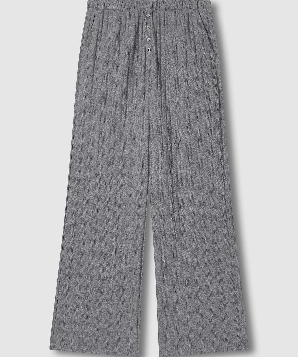 자주(JAJU) 여 포인텔 와이드 라운지 팬츠_멜란지 그레이