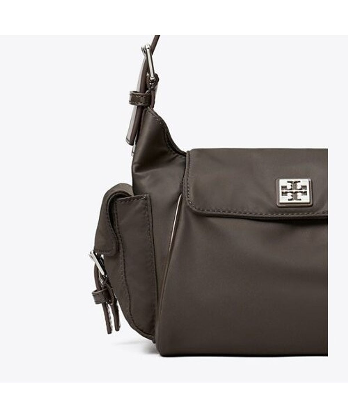 토리버치(TORYBURCH) 버지니아 포켓 숄더 백 - 다크 브라운