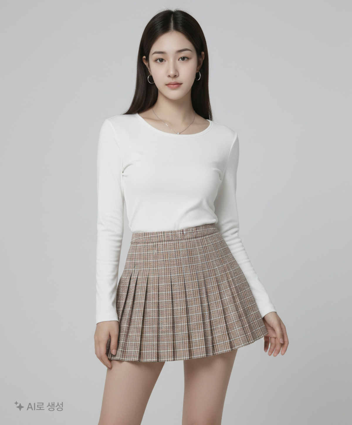 미쏘(MIXXO) 체크 플리츠 미니 스커트 MIWWHC902G 24