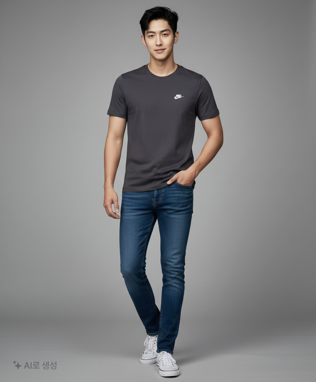 나이키(NIKE) 스포츠웨어 클럽 티셔츠 M - 블랙:화이트 / AR4999-013 M