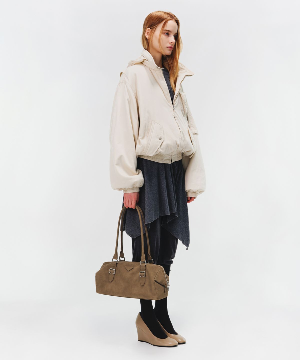 페넥(FENNEC) SOTY BUCKLE BAG - PEBBLE CAMEL