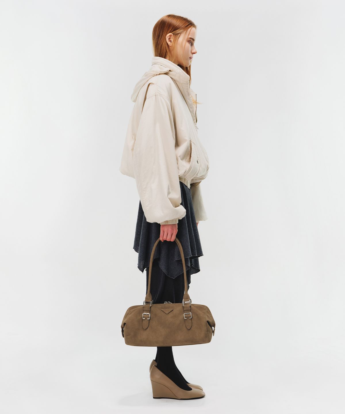 페넥(FENNEC) SOTY BUCKLE BAG - PEBBLE CAMEL