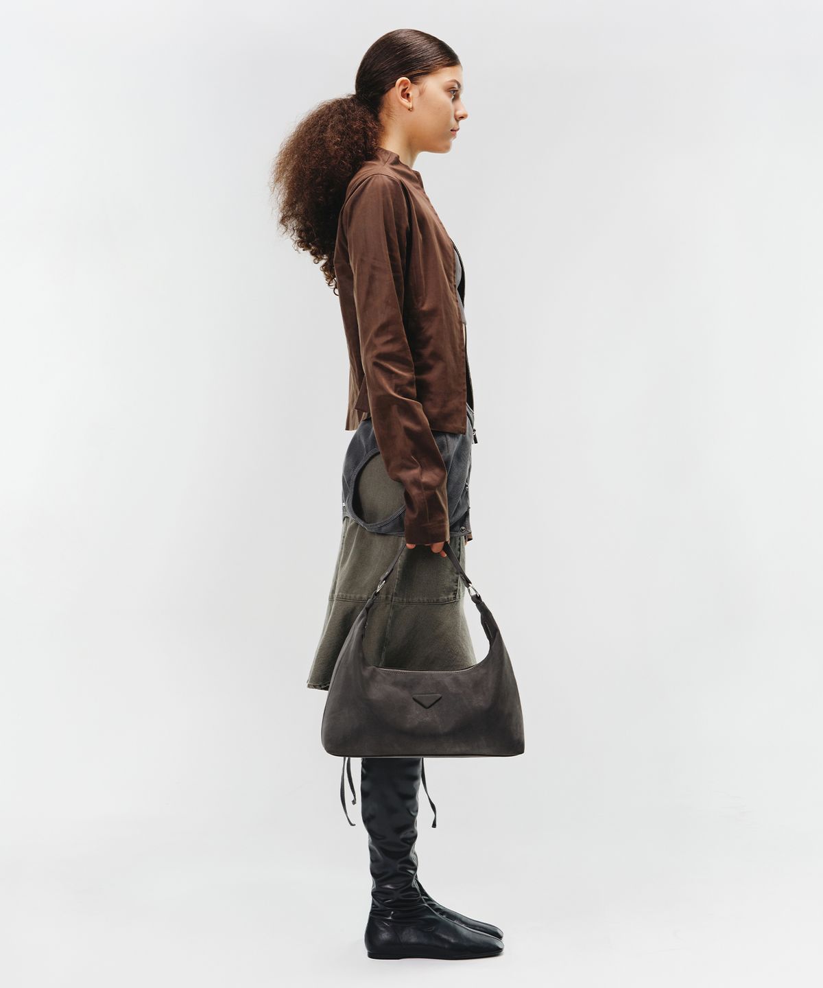 페넥(FENNEC) SOTY HOBO BAG - NUBUCK GREY