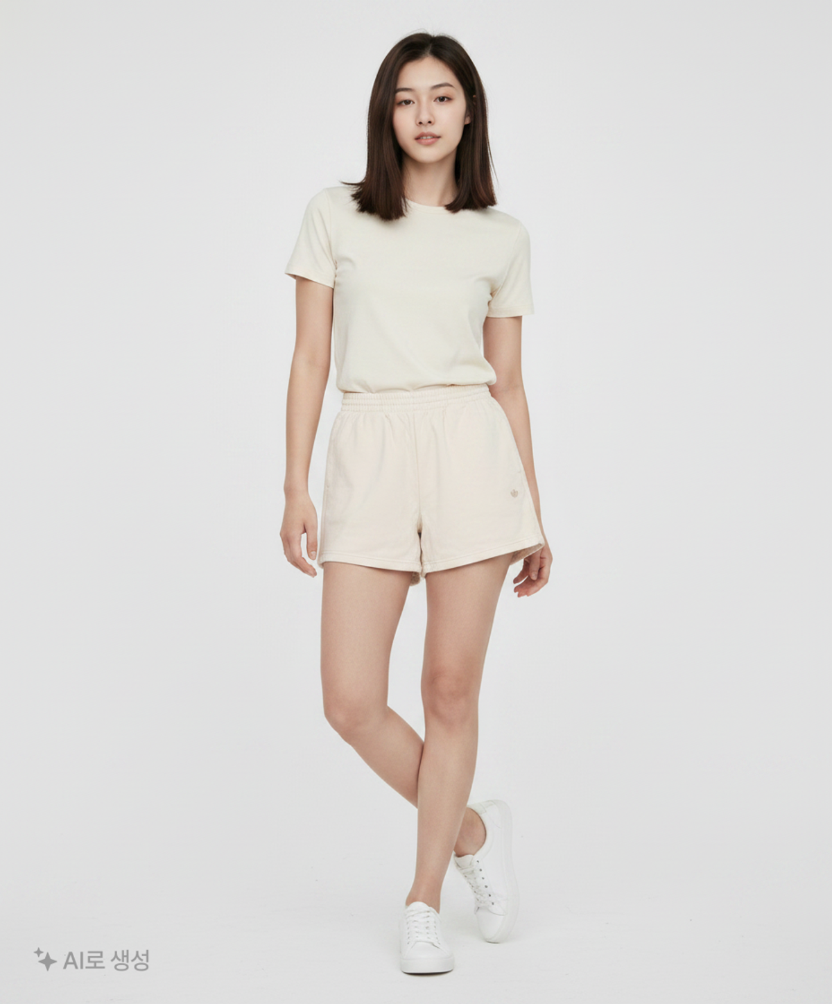 아디다스(ADIDAS) 프렌치 테리 제로다이 숏 팬츠 - 화이트 / HE0372 M