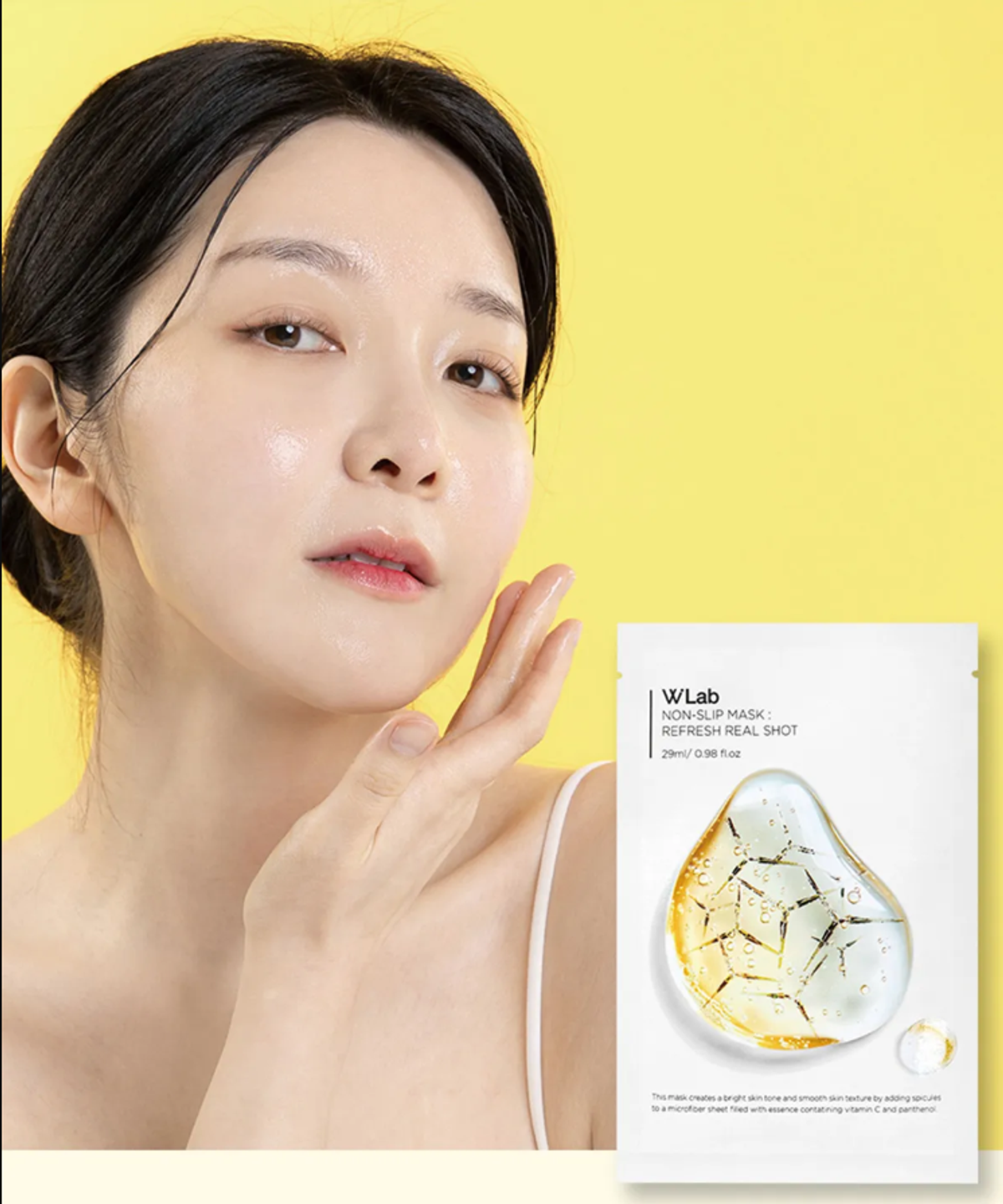 더블유랩(WLAB) [총 30매] 논슬립 마스크팩 3종 골라담기(쿨링 히알루론산/콜라겐 우유/리프레시 리얼샷)