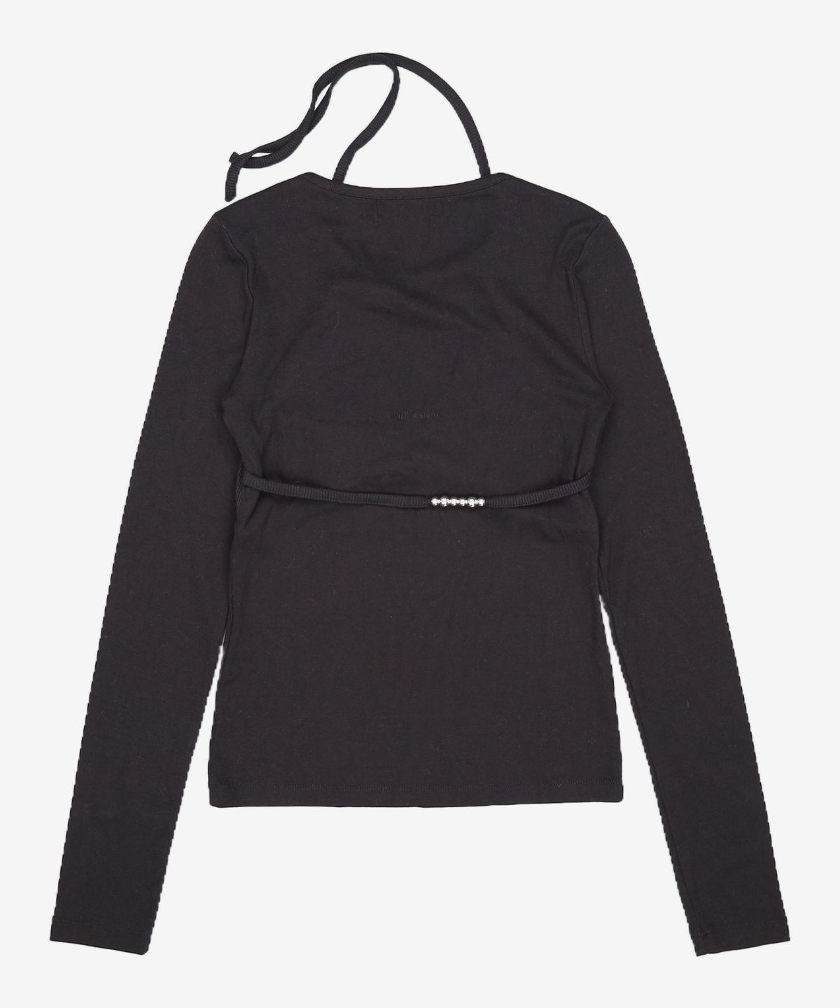 쓰리투에이티(THREE TO EIGHTY) [2nd REORDER] BEADY BRA LAYER LONG SLEEVE TEE BLACK ONE SIZE